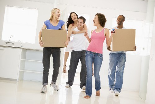 Packed moving boxes and checklist prepared for Addington removals