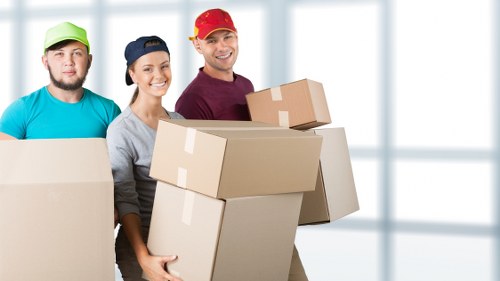 Secure self-storage corridor with locked unit doors