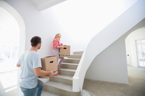 Furniture and boxes being loaded for an Addington move